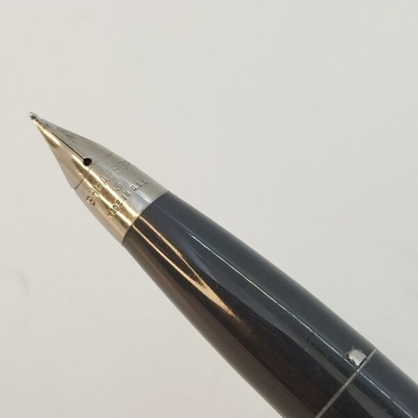 ⁦قلم حبر جاف عتيق من Sheaffer Imperial Touch Down، رأس F، رمادي، الولايات المتحدة الأمريكية رقم 11501⁩ - الصورة ⁦5⁩