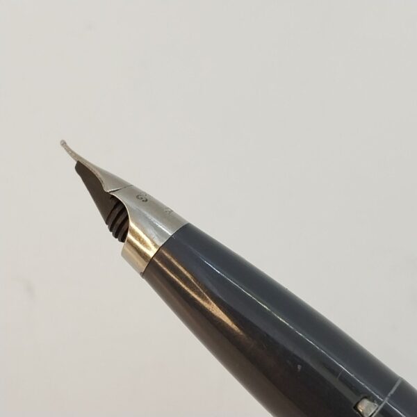 ⁦قلم حبر جاف عتيق من Sheaffer Imperial Touch Down، رأس F، رمادي، الولايات المتحدة الأمريكية رقم 11501⁩ - الصورة ⁦6⁩