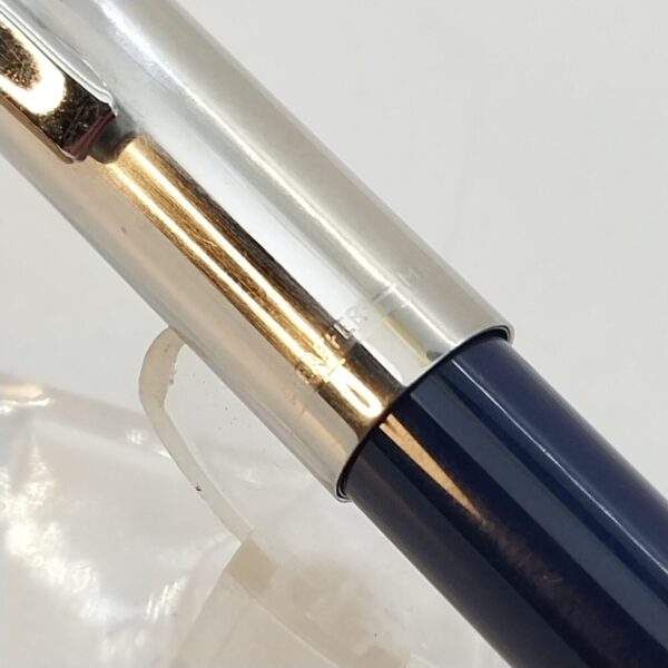 ⁦قلم حبر جاف عتيق من Sheaffer Imperial touch Down، رأس حبر F، أزرق داكن، الولايات المتحدة الأمريكية رقم 11510⁩ - الصورة ⁦17⁩