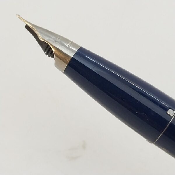 ⁦قلم حبر جاف عتيق من Sheaffer Imperial touch Down، رأس حبر F، أزرق داكن، الولايات المتحدة الأمريكية رقم 11510⁩ - الصورة ⁦5⁩