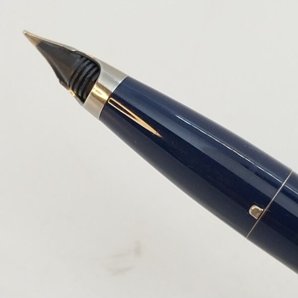 ⁦قلم حبر جاف عتيق من Sheaffer Imperial touch Down، رأس حبر F، أزرق داكن، الولايات المتحدة الأمريكية رقم 11510⁩ - الصورة ⁦6⁩