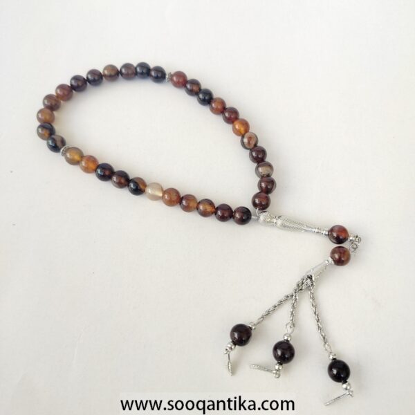 Natural Yemani Agate prayer beads, rosary