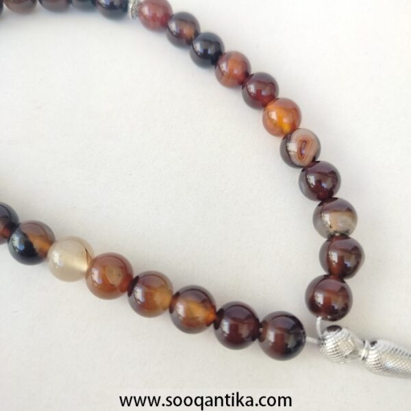 Natural Yemani Agate prayer beads, rosary - Image 2