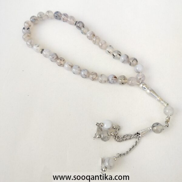 Natural Yemani Agate prayer beads, rosary