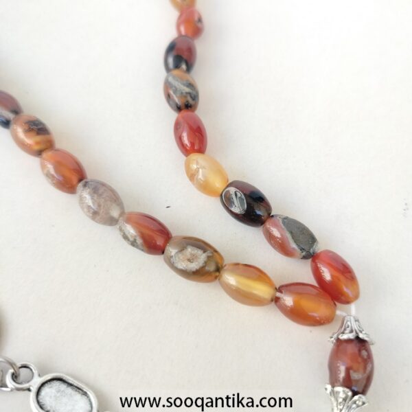 Natural Yemani Agate prayer beads, rosary - Image 2