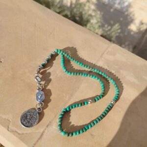 مسبحة فيروز نيشابوري طبيعي حبة صغيرة