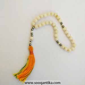 Resin Beads with real Opal pieces Prayer beads, small size