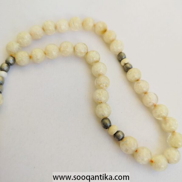 Resin Beads with real Opal pieces Prayer beads, small size - Image 3