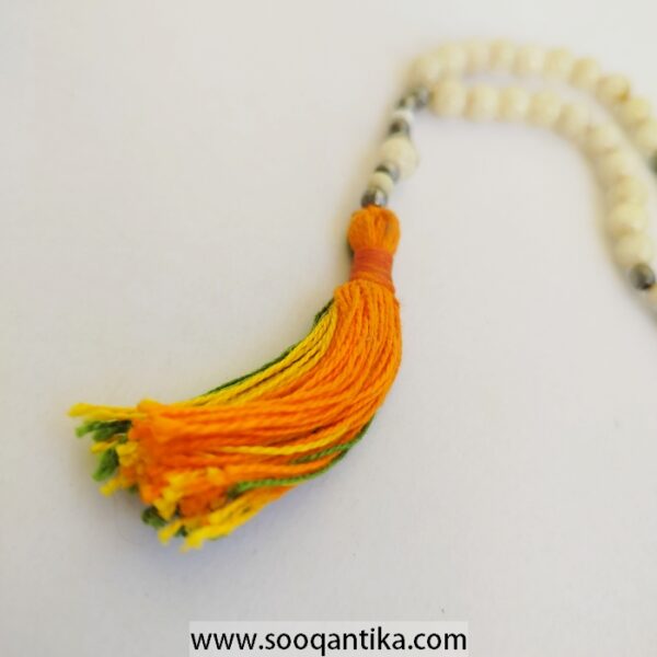 Resin Beads with real Opal pieces Prayer beads, small size - Image 2