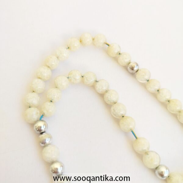Resin Beads with real Opal pieces Prayer beads, small size - Image 3