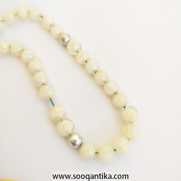 Resin Beads with real Opal pieces Prayer beads, small size - Image 2