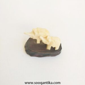 Engraved Elephants Old Ivory