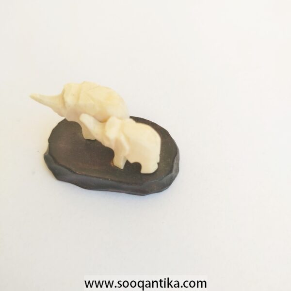Engraved Elephants Old Ivory - Image 6