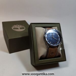 ساعة رجالي بكستك جلد طبيعي ماركة تمبر لاند جديدة غير مستعملة بالعلبة - تحتاج تغيير بطارية