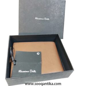 محفظة رجالية ماركة ماسيمو دوتي جلد طبيعي جديدة بالعلبة