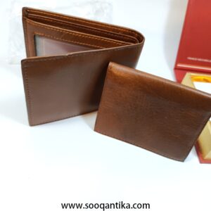 محفظة جلد رجالية ماركة Weichen محفظتين في واحد جديدة غير مستعملة